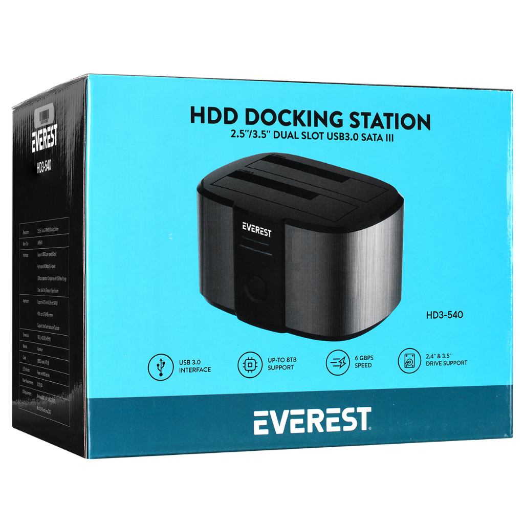 Everest HD3-540 HDD Dock İstasyonu Dual Slot