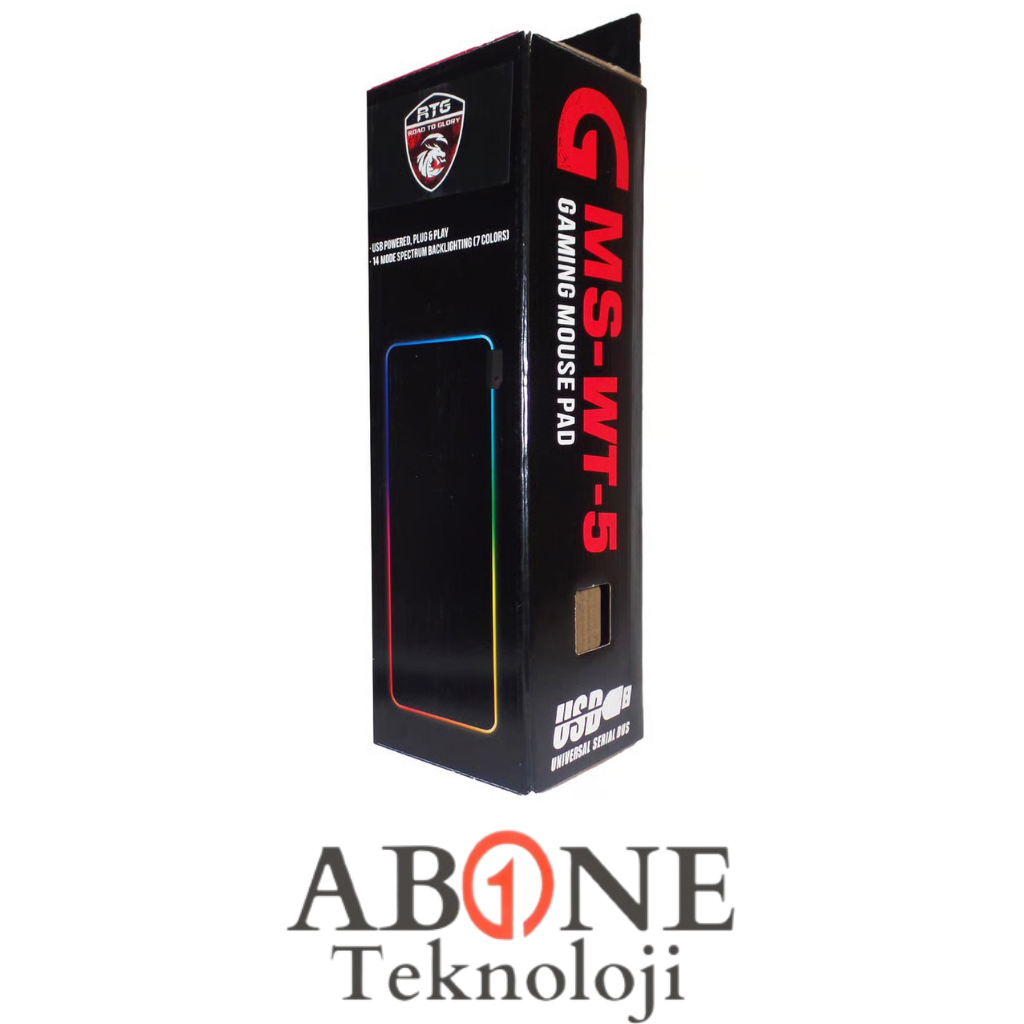 GMS Wt-5 RGB Renkli LED Işıklı Yumuşak 700x300mm Oyun Mouse Pad